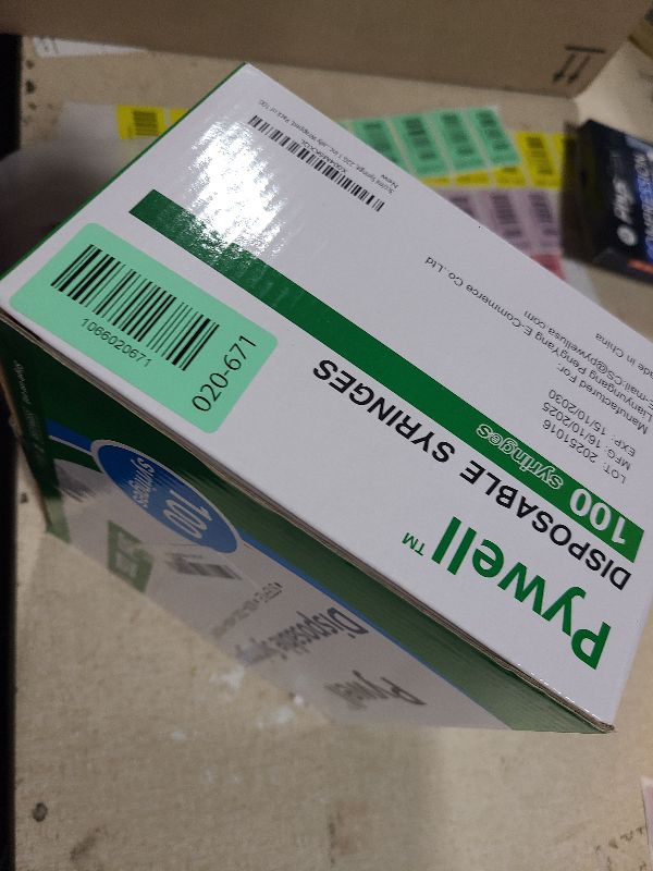 Photo 1 of 100 Pack 3ml Syringes with Needle, 22 Ga 1.0 inch Needle Luer Lock Syringe, Individually Sealed Wrapped, for Scientific Labs, Measuring Liquid, Feeding Small Animals, Dispensing, Applicator, Watering.