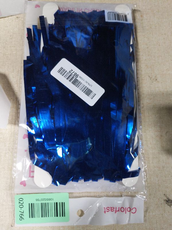 Photo 1 of 2 Pack Blue Party Decorations Ocean Party Decor Supplies Blue Party Streamers Birthday Decorations Tinsel Foil Fringe Curtains Photo Booth Props Celebration Decorations