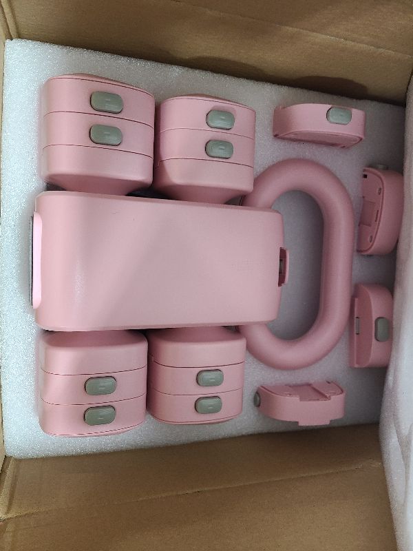 View 2 of 2-in-1 Adjustable Dumbbell Set for Women - 4 Levels (2.2lbs to 12.1lbs) - Home Gym Weights for Women at Home - Fitness Dumbbells