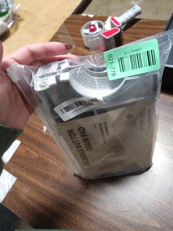 Photo 1 of 18 inch Silicone Faucet Mat for Kitchen Sink - 6° Slope & Fasten Button Design, Quick-Dry Splash Guard Water Catcher Behind Faucet, RV/Bathroom Safe (Gray)