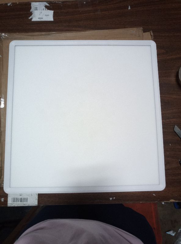 Photo 1 of 20 Inch Square LED Flush Mount Ceiling Light, 50W, 5000LM 3000K/4000K/6000K CCT Selectable, Large Square LED Flat Panel Ceiling Light Fixture for Bedroom,Kitchen,Living Room (White 1PK)