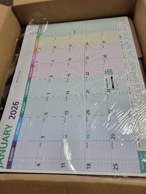 View 2 of 2026 Desk Calendar – Large Desk Calendar 2026, 22'' x 17'', Jan 2026 – Dec 2026, 2026 Desk/Wall Calendar with Desk Pad, To-do Lists, Ruled Blocks, Corner Protectors, Lay Flat ? Not Rolled