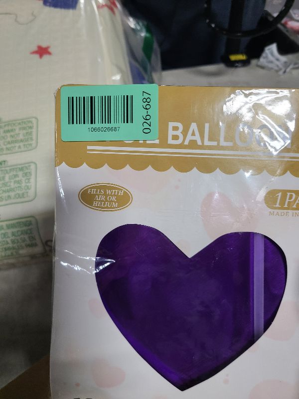 Photo 1 of 10Pcs Purple Foil Heart Shaped Balloons 18 Inch Mylar for Baby Shower, Wedding, Valentine Decorations - Love Party Decor