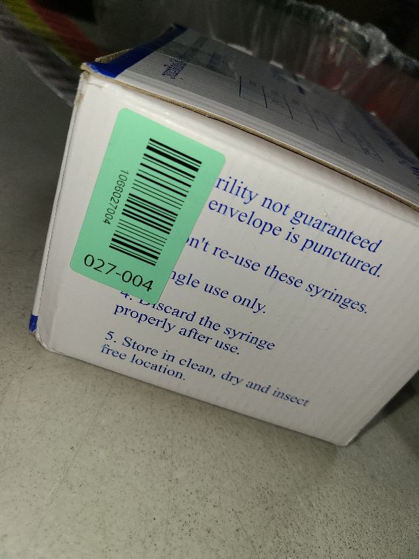 Photo 1 of 1ml U-100 Syringe with Needle, 31G 1cc 5/16-Inch (8mm), Lab Measuring Supplies,Individually Wrapped,Pack of 100