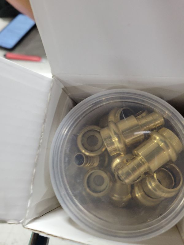 View 2 of (Znkiok® 15Pack) 1/2" Press x 1/2" Pex Adapter Crimp Fittings,Copper Propress To Pex Adapter,Lead-Free Brass,NSF/ANSI 61,UPC.