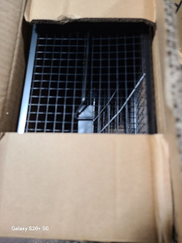 Photo 1 of 2 Packs Humane Rat Trap Outdoor Mouse Traps Indoor Use, Rodent Chipmunk Traps for Small Live Animal Catch and Release - Black