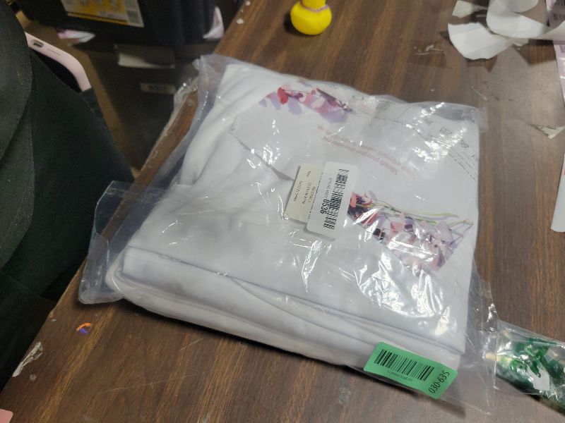 Photo 1 of 10x10ft Wrinkle Free White Backdrop Curtain for Parties Soft Fabric Drapes Wedding White Curtain Backdrop for Birthday Party Decorations Background for Photography 5x10ft, 2 Panels