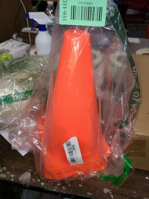 Photo 1 of 12 Inch Traffic Training Sports Cones, [10 Pack] Orange Safety Cones, Soccer Basketball Cones for Drills, Plastic Marker Cones for Indoor/Outdoor Activity & Festive Events