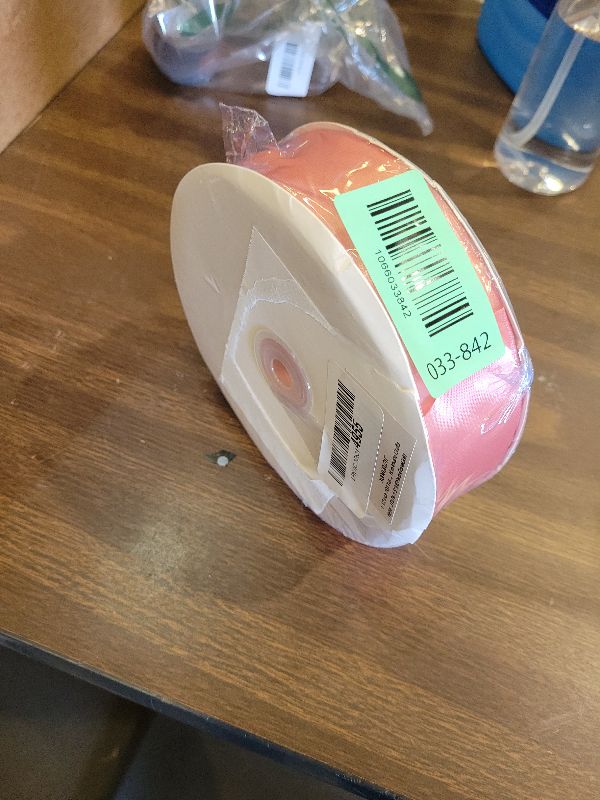 Photo 1 of 1-1/2 Inch 100 Yards Rose Gold Satin Ribbon, Solid Fabric Ribbon Roll for Flower Bouquet, Gift Wrapping, Roses Making, Handmade Crafts