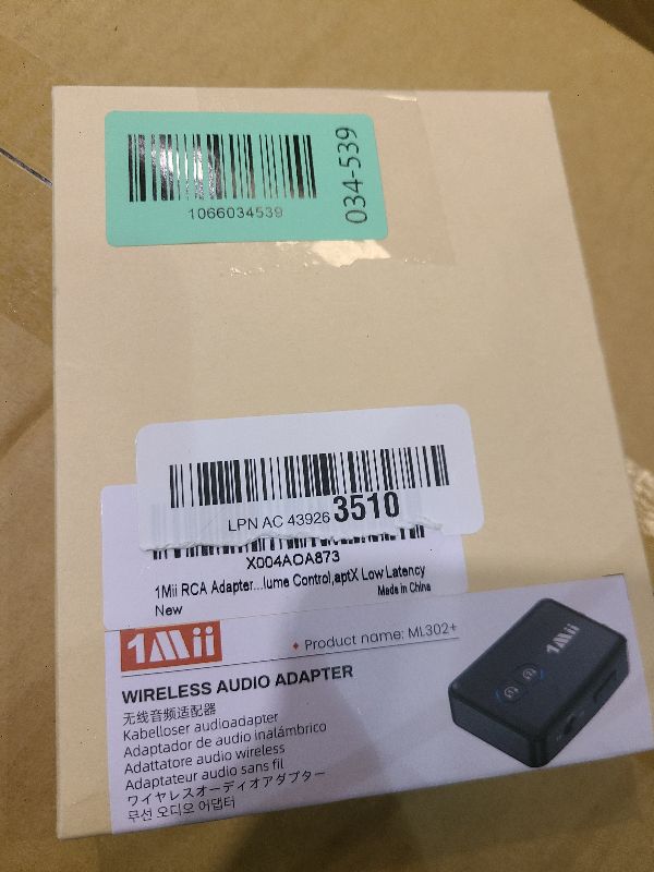 Photo 1 of 1Mii RCA Bluetooth 5.3 Adapter for TV, 3.5mm AUX Bluetooth Transmitter Receiver for 2 AirPods or Headphones, Home Stereo, Speakers, Projector, Treadmills, PC, with Volume Control, aptX Low Latency