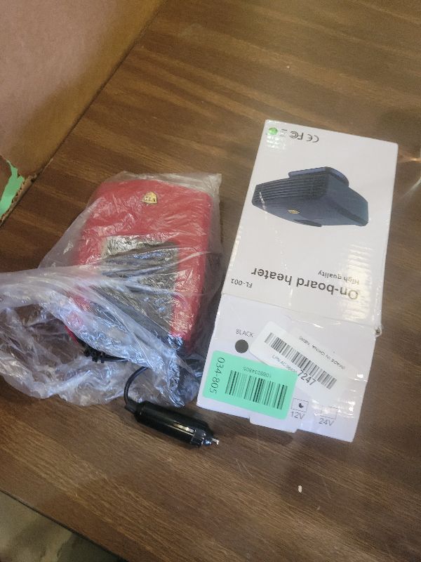 Photo 1 of 12 Volt Car Heater that Plugs into Cigarette Lighter, 150W Portable Windshield Defogger and Defroster, 360 Degree Rotary Base