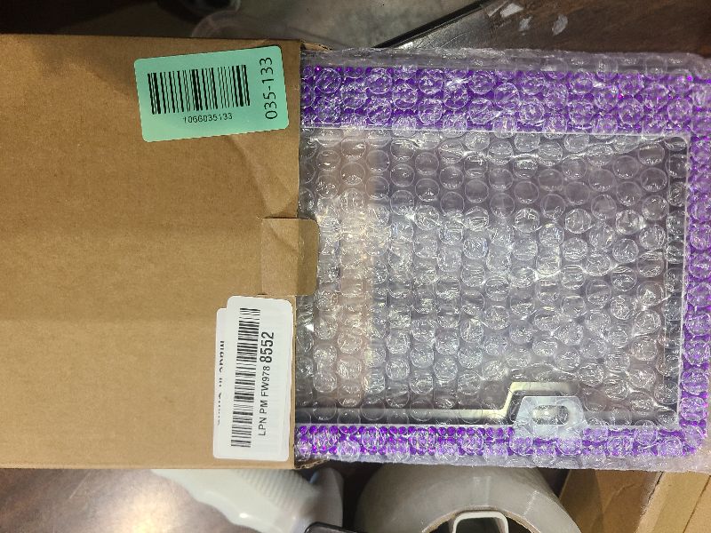 Photo 1 of 2 Pack License Plate Frames for Women, Sparkly Rhinestone Diamond Car Accessories with Glitter Crystal Caps (Violet?2PCS?)
