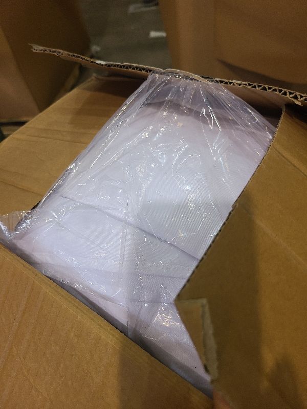 Photo 1 of 10 Pack White Round Tablecloths, 120 Inch Stain Resistant and Wrinkle Polyester Fabric Washable Table Clothes Cover for Kitchen Dining, Wedding, Reception Banquet, Birthday Party, Buffet Restaurant