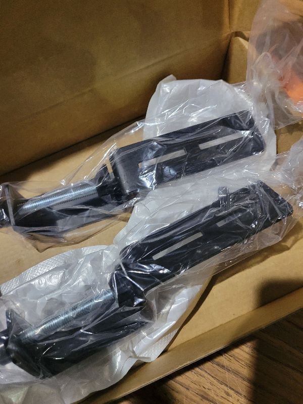 Photo 1 of 2 Pcs Desk Clamp, Pegboard Fixing Bracket Desktop Fixing Bracket, Office Game Home Desktop Accessories Bracket, Pegboard Organizer Metal Bracket(Black)