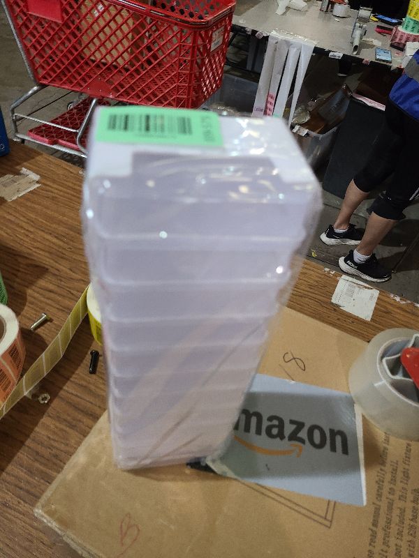 Photo 1 of 11 Box Cable Organizer Storage Box, Desktop Cable Management with Switch, Power Cord Organizer for Office,Home,Desk Accessories Storage Stationery Supplies and Accessories?Clear? (11 Box)