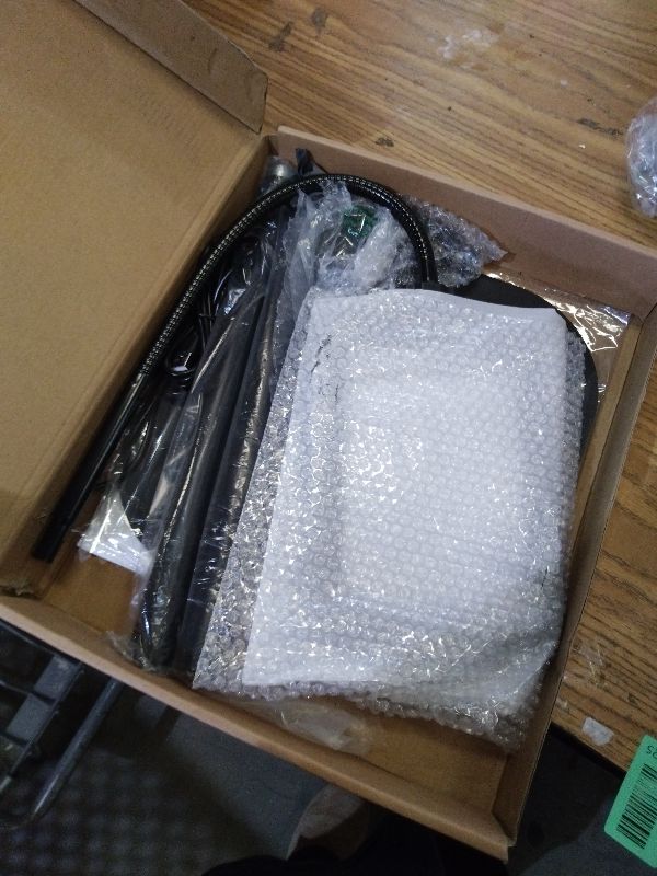 Photo 1 of 10X Rectangle Magnifying Glass with Light and Floor Stand, Flexible Gooseneck Floor Lamp, 6.3X 4.3 Lighted Magnifier Hands Free with 5 Color Mode Stepless Dimmable, Clamp for Close Work Sewing Repair