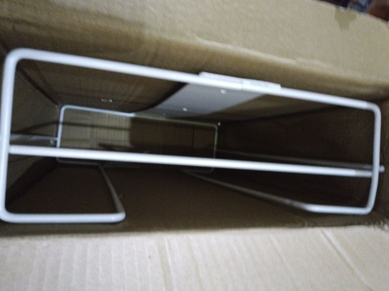 Photo 1 of 1 Each | Disposable Glove or Tissue Box Holder, TRIPLE (3-Box) Glove Rack, Wall Mounted Universal Box Holder, for Larger Sized Boxes, White - 1 Glove Rack