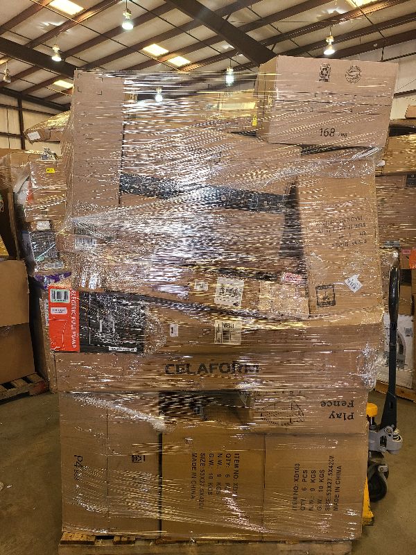 Photo 1 of As is general merchandise pallet roughly 60 items  average

