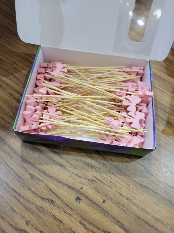 Photo 1 of 100Pcs Pink Bow Cocktail Picks Pink Bows Theme Decor Toothpicks Sticks Food Sandwich Skewers Appetizer Charcuterie Garnish for Valentines Galentines Day Coquette Birthday Themed Party Decorations