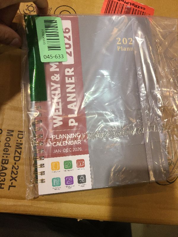 Photo 1 of 2026 Planner, Weekly and Monthly Calendar Planner, January 2026 - December 2026, Hardcover 2026 Calendar Book with Tabs For Women & Men, Inner Pocket, Spiral Bound, Perfect for Office Home School Supplies - A5 (6.3" x 8.5"), Stone Gray