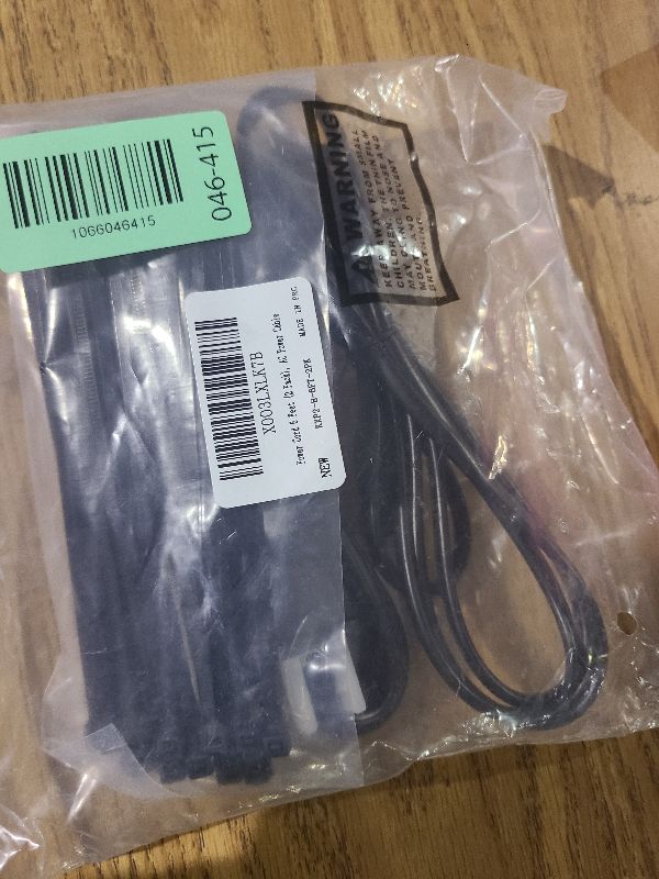 Photo 1 of 2 Prong Power Cord 6 FT (2-Pack), Non-Polarized AC Power Replacement Supply Cable, 7A, 125V, ETL Compatible with PS5/PS4 Samsung LG TCL Sony Roku TV, Xbox, Laptop, Printer, C7 to 1-15P, with 25 Ties