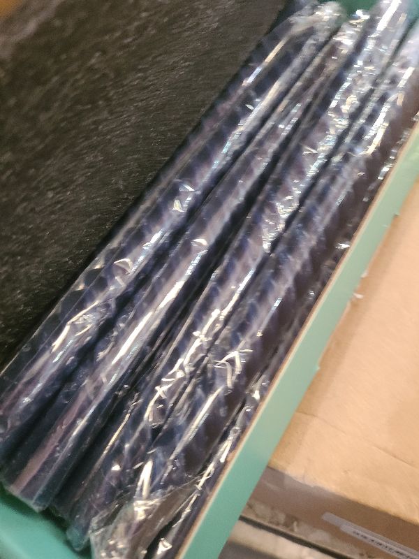 Photo 1 of 10 Inch Navy Blue Taper Candle Set, 10 Pack Unscented Dripless Candlesticks for Family Dinner Parties Home Decoration Picnic