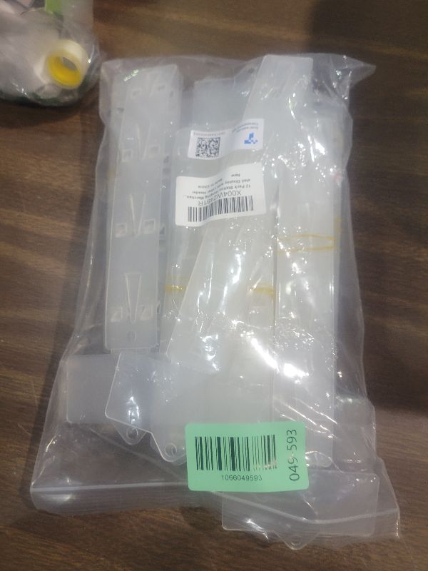 Photo 1 of 12 Pack Station Hanging Merchandise Strips with S Hooks, 12 Stations Plastic Display Strpis for Retail Display with Label Header