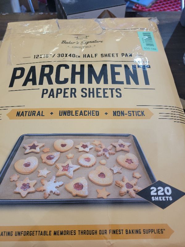 Photo 1 of 220 PCS Parchment Paper Baking Sheets, 12x16 Inches by Baker's Signature | Precut Non-Stick & Unbleached - Will Not Curl or Burn, Non-Toxic & Comes in Convenient Packaging
