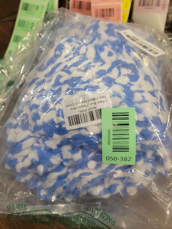 Photo 1 of 2-Tank Mop Heads Replacements for O-Ceda RinseClean Dual System, Microfiber Refills, Easy Cleaning Mop Repalce Head Blue 6 Pack