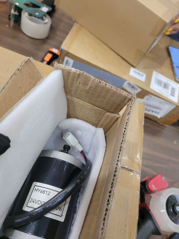 Photo 1 of 24V 150W Electric Scooter Motor with 7 Tooth 25H Chain Sprocket MY6812 Electric Brushed Motor High Speed Small Brush DC Motor for Razor E100 Scooter Electric Dirt Bike MX125 Motor Replacement Upgrade