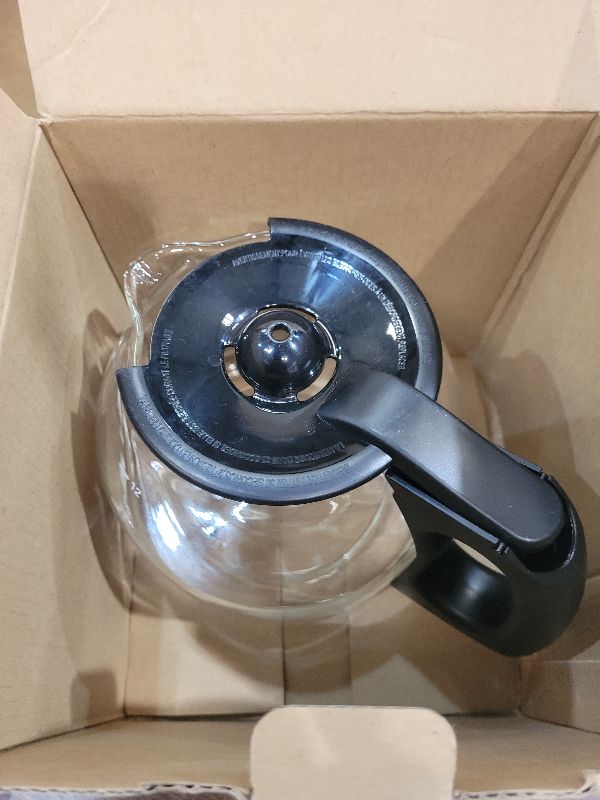 Photo 1 of 12-Cup Replacement Coffee Carafe Compatible with Mr. Coffee Coffee maker Pot, Replace Part# PLD12 PLD12-RB Series, Black Handle