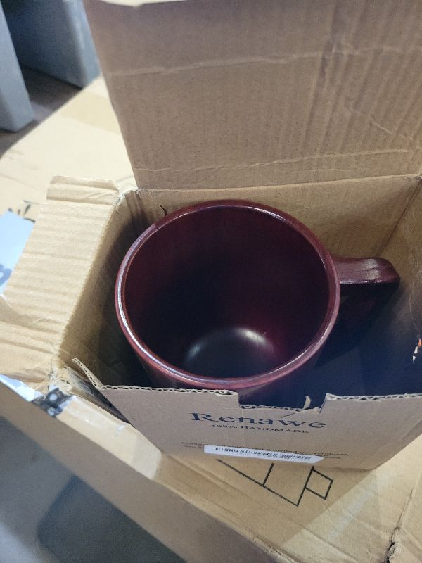 Photo 1 of 14 oz Wood Cup Coffee Mug for Men Mugs Gift Tankard Unique Small Wooden Man Cup Cool Drinking Portable Outdoor Viking Mug Fancy Cups Beer Mugs Steins Manly Unusual Father Day Men Gift