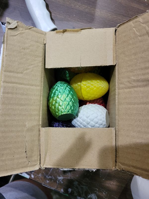 Photo 1 of 12 Pcs 3D Printed Dragon Eggs with Dragon Inside – Fantasy Collectible, Easter Home & Office Decor (Random Colorful)