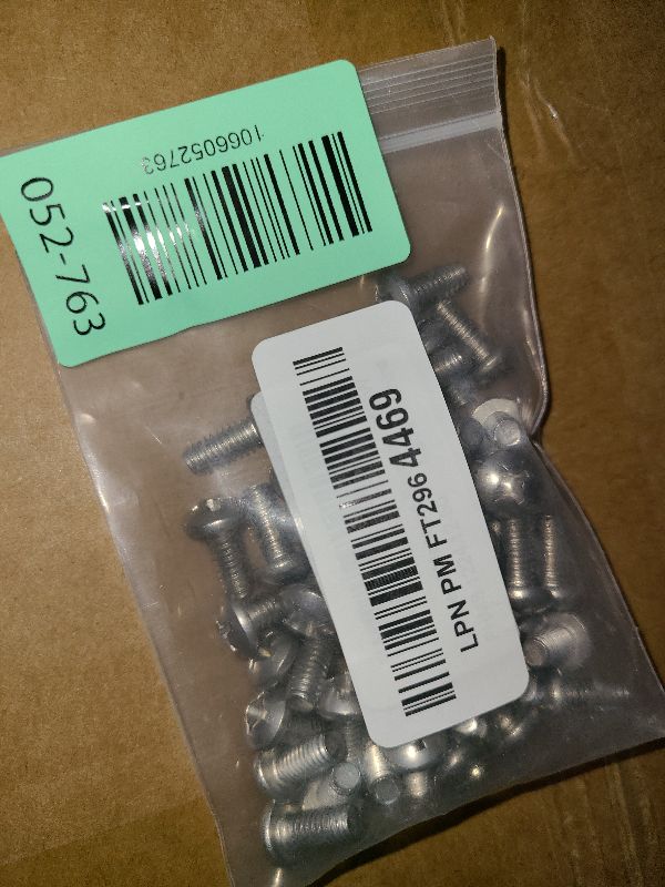 Photo 1 of 12-24 x 1/2" Pan Head Machine Screws, Fully Threaded, 304 Stainless Steel 18-8, Bright Finish, Pack of 50
