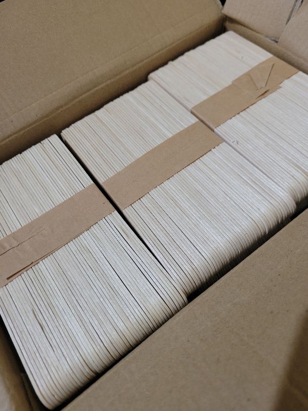 Photo 1 of 1200 Pieces Large Wooden Wax Sticks, 6-Inch Wood Waxing Sticks Wax Spatulas Applicator, Wood Craft Sticks for Body Hair Removal, Tongue Depressors, Popsicle Sticks
