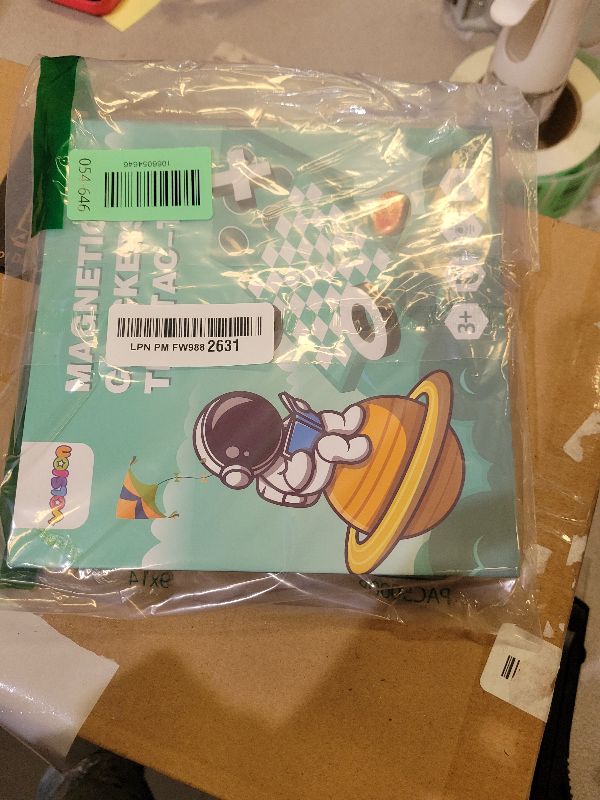 Photo 1 of 2-in-1 Magnetic Checkers & Tic-Tac-Toe Board Game | Travel Activities for Kids | Foldable Plane and Car Games | Family Fun Travel Essentials for Boy and Girl Over 3 Years