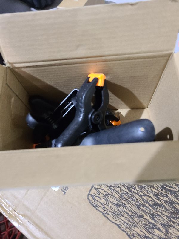 Photo 1 of 10 Pack Spring Clamps Heavy Duty - Assorted Sizes Spring Clips Plastic 6.5 Inches, 4.5 Inches, 3.5 Inches Set - Backdrop Clips Small Clamps For Crafts Woodworking Background