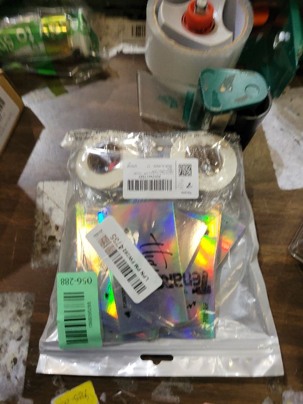 Photo 1 of 1120 Pcs Thank You Cards and Stickers Set, Include 120 Business Card 1000 Roll Labels Thank You for Supporting My Small Business Stickers Package Insert(Holographic Style)