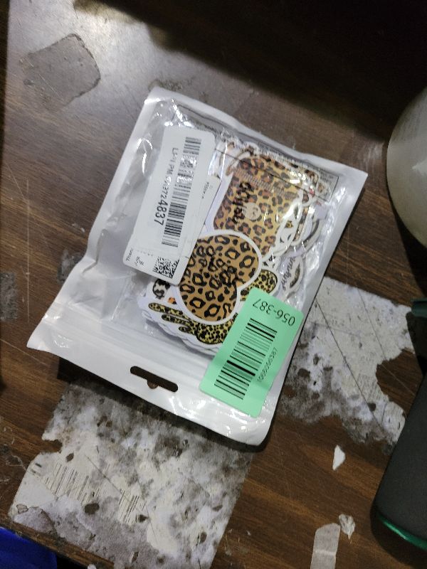Photo 1 of 100 Pcs Leopard Print Stickers Pack Vinyl Waterproof Cheetah Print Stickers Aesthetic Leopard Decals for Women Laptop, Guitar, Water Bottles, Car, Party Favors, Bumper, Luggage, Phone