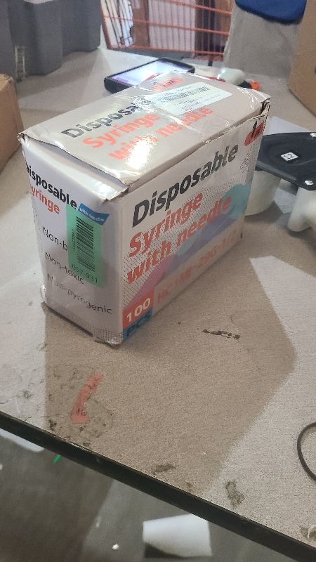 Photo 1 of 1ML Syringe, Lab Supplies Syringes 31G 1/4 Inch, Individually Wrapped, Pack of 100