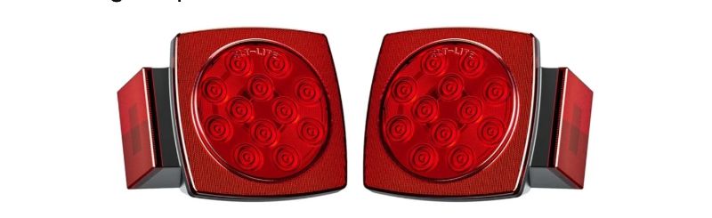 Photo 1 of  LED Trailer Light Kit, Super Bright Submersible Brake Stop Turn Tail License Lights for Under 80" Camper Truck RV Boat Snowmobile, IP68 Waterproof, DOT Certified, 25ft Wiring Harness