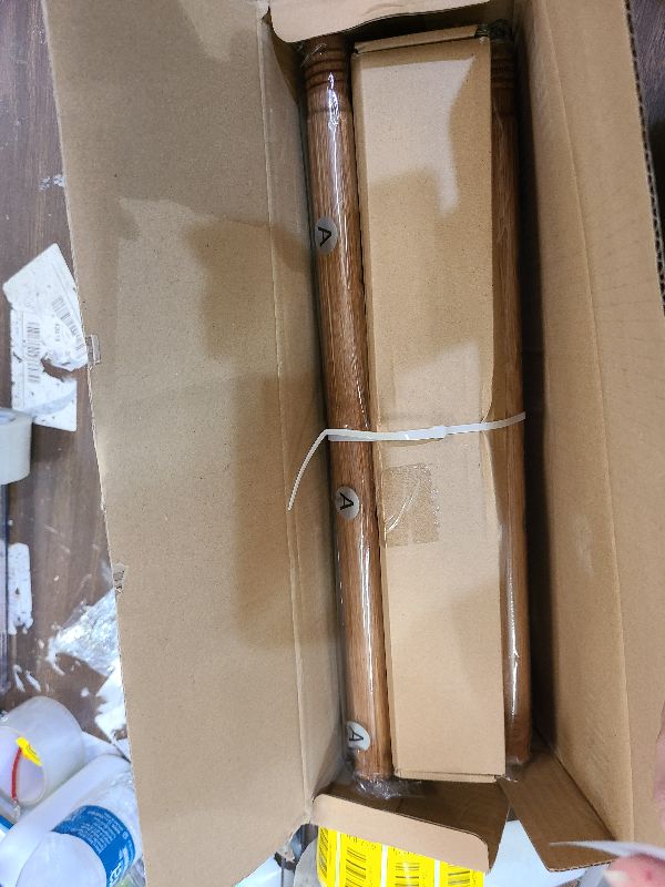 Photo 1 of 2 Pack Wood Curtain Rods for Windows 48 to 84 Inch, Adjustable Decorative 1'' Heavy Duty Metal Curtain Rod with Modern Faux Wood Grain Finials, Rustic Farmhouse Bedroom Boho Drapery Pole