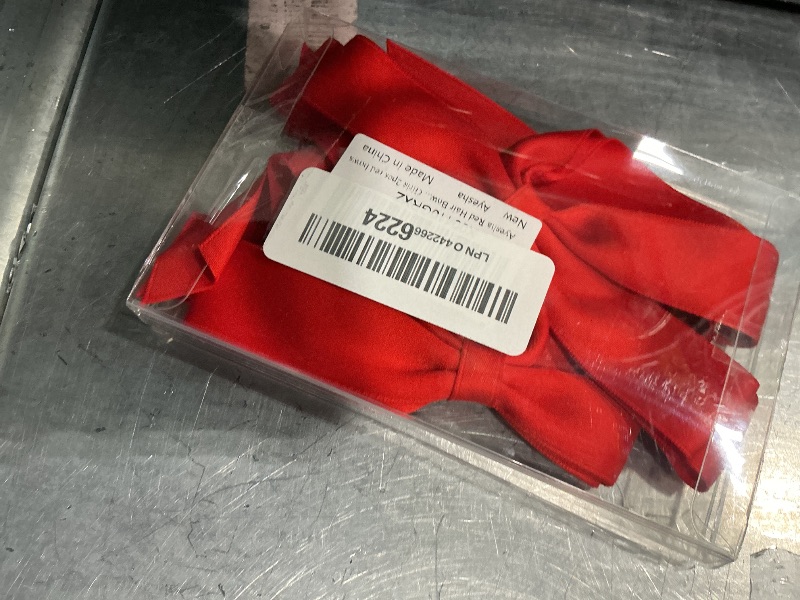Photo 1 of Ayesha Red Hair Bows Clips Red Christmas Hair Bows Barrettes Hair Accessories for Women Girls 2pcs red bows