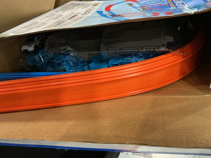 Photo 1 of ?Slot Car Race Track Sets with 360° Thrill Loops & 4 High-Speed Cars, 64 Pcs Large Flexible Racing Track for Kids Ages 3-5 4-8 8-12, Race Car Toys Gift for Boys Girls Birthday Christmas