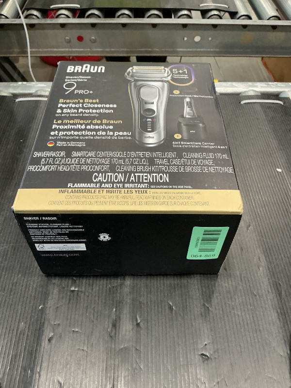 Photo 1 of Braun Series 9 PRO+ Electric Shaver, Wet & Dry Razor, Pro SensoAdapt, 6in1 SmartCare Center, 9697CC, Silver, Holiday Gifts for Men