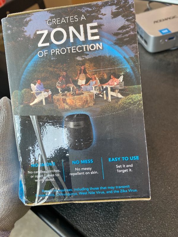 Photo 1 of *UNTESTED*
Thermacell Mosquito Repeller E-Series Rechargeable with 20' Mosquito Protection Zone; Up to 9-Hr Battery Life; Includes 12-Hr Refill; Flame or Scent; DEET-Free Bug Spray Alternative