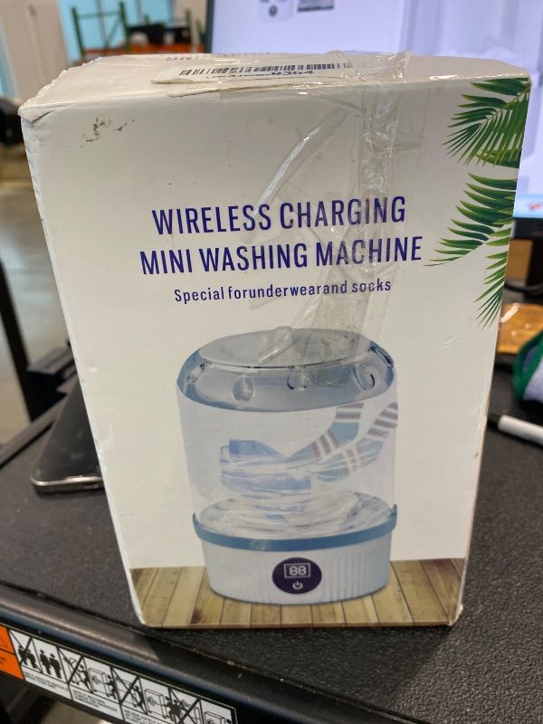 Photo 1 of *MINOR DAMAGE - USED*
Portable Washing Machine, Underwear Washer, Small Washing Machines, Mini Washing Rechargeable Cordless Washing-Machine, Laundry Cup for Bra, Underwear, Socks (1.2 L capacity)
