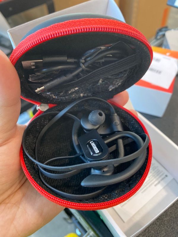 Photo 1 of *UNTESTED*
Lakukom Bluetooth Headphones, Deep Bass Wireless Running Headphones w/16 Hrs Playtime, Bluetooth Earbuds in-Ear w/Earhooks, IPX7 Waterproof Sports Earphones with Microphone for Calls