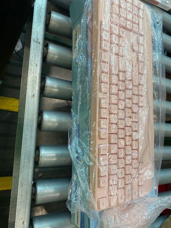 Photo 1 of **Missing USD Plug**
PHILIPS Wireless Keyboard and Mouse Combo-Ergonomic Keyboard and Mouse Wireless Combo with Silent Design,Plug n' Play,Sleep Mode and 2.4GHz Keyboard for Mac, Windows, Laptop-Pink