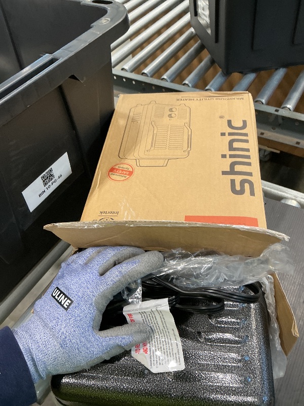 Photo 1 of ***MINOR DENT*** Shinic Space Heater,1500W Milkhouse Heater with Thermostat, Stay Cool Durable Metal Housing, Overheat protection, 3-Prong Plug, Tip-Over Auto Shut Off, Utility Heater for Garage, Bedroom, Greenhouse